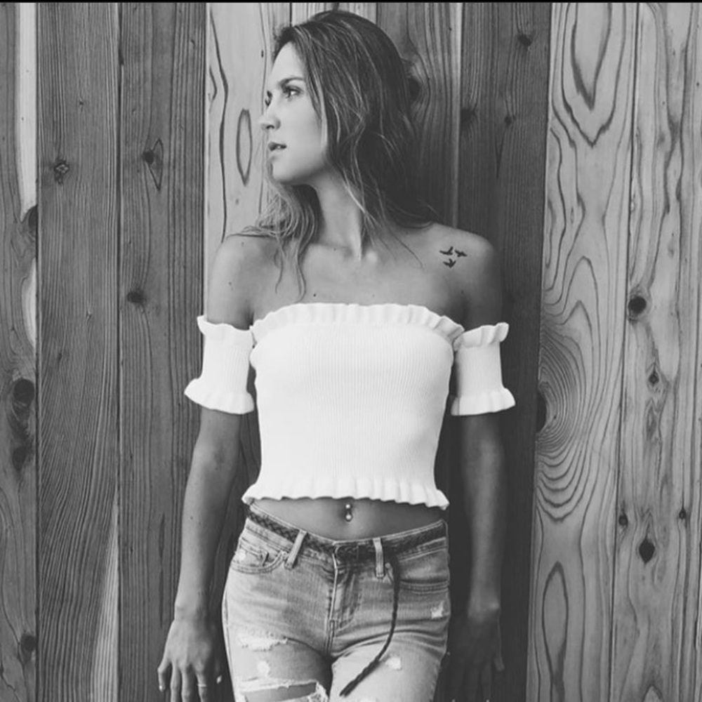 Forever 21 White off the shoulder Crop top